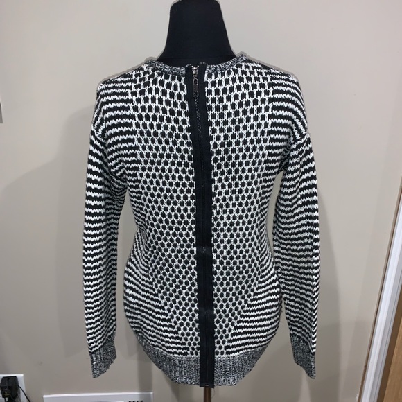 Devoted black and white sweater EUC - Picture 2 of 4